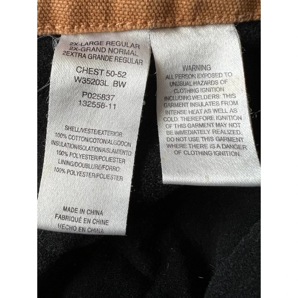 WALLS - Men's Heavyweight Duck Canvas Insulated Hooded Work Jacket- XX-Large 2XL